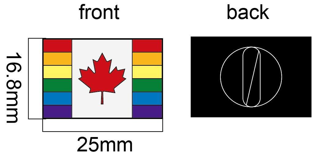Canadian Pride Flag Enamel Pin Badge Rainbow Lapel LGBTQ Gay Gift For Her/Him - Pin Ace
