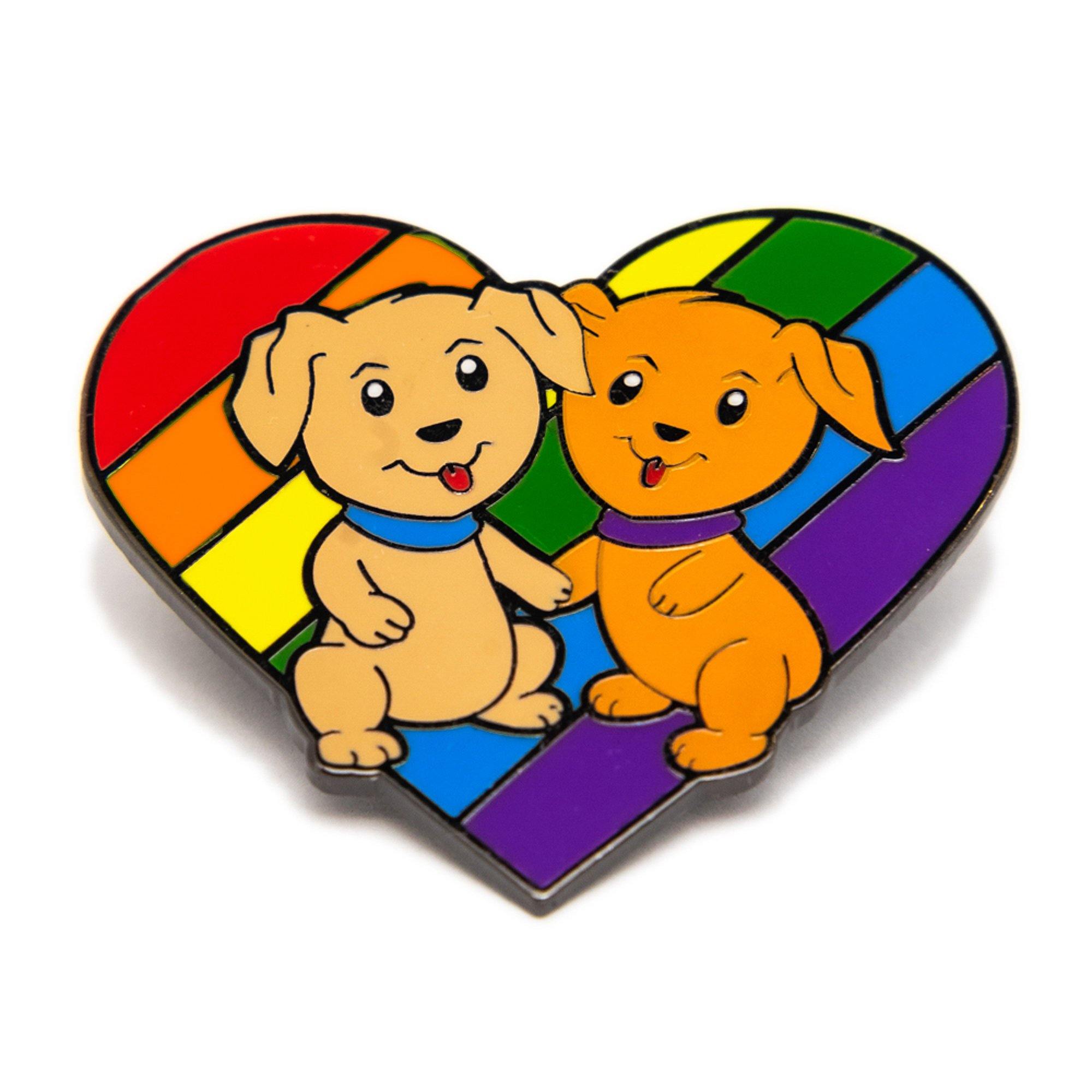 Puppies Pride Animal Enamel Pin Badge Collection Rainbow LGBTQ Gift For Him/Her - Pin Ace