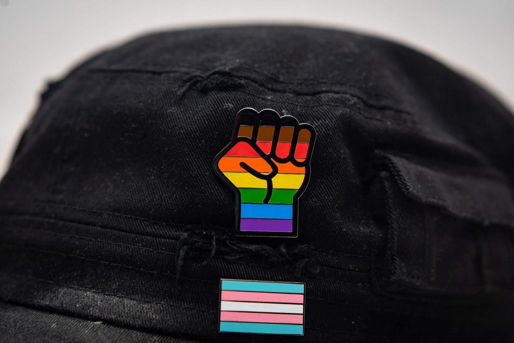 Pride Raised Fist Enamel Pin Badge Resist Solidarity Power LGBTQ Gift for Her/Him - Pin Ace