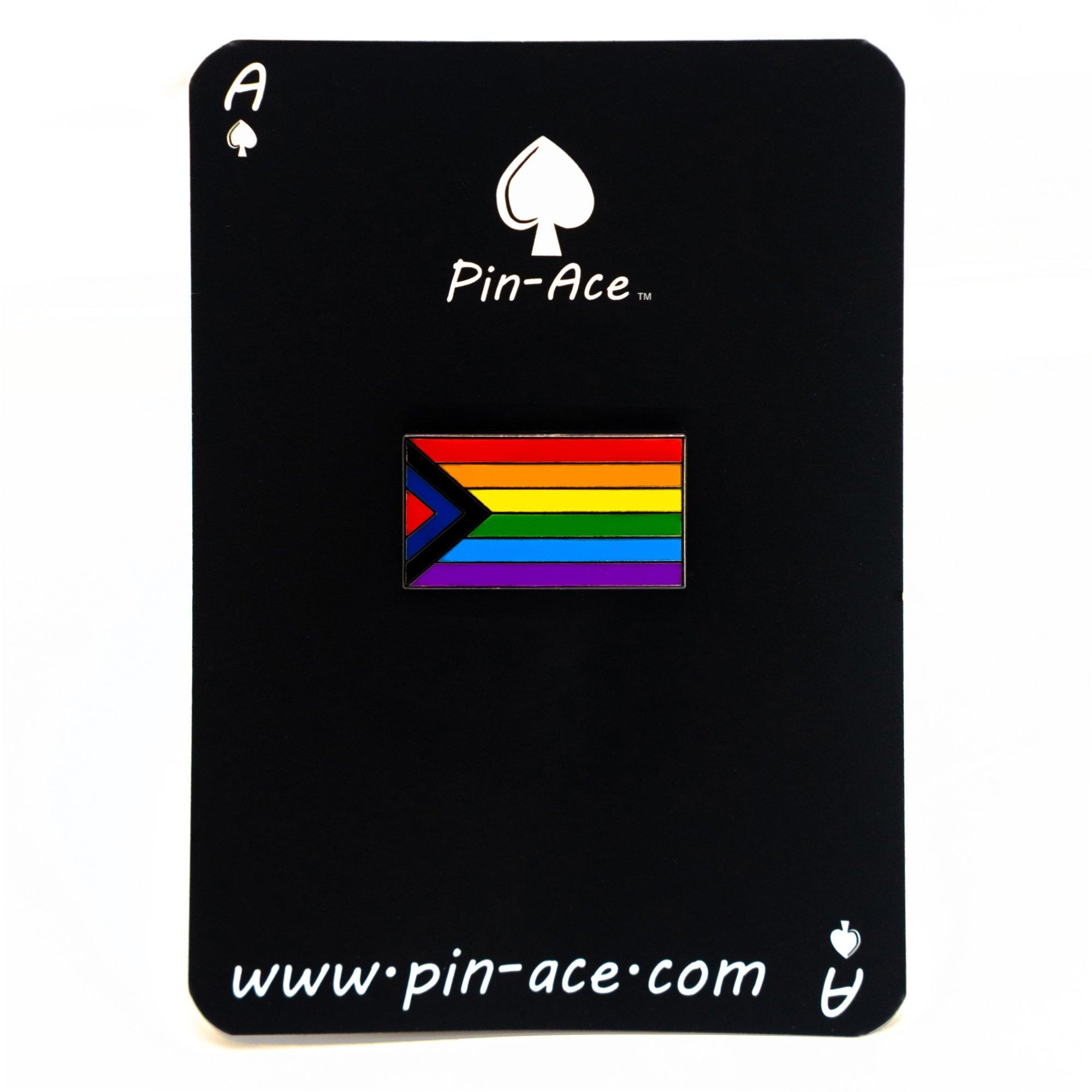 Social Justice Pride Flag Enamel Pin Badge Rainbow Lapel LGBTQ Gift For Her/Him - Pin Ace
