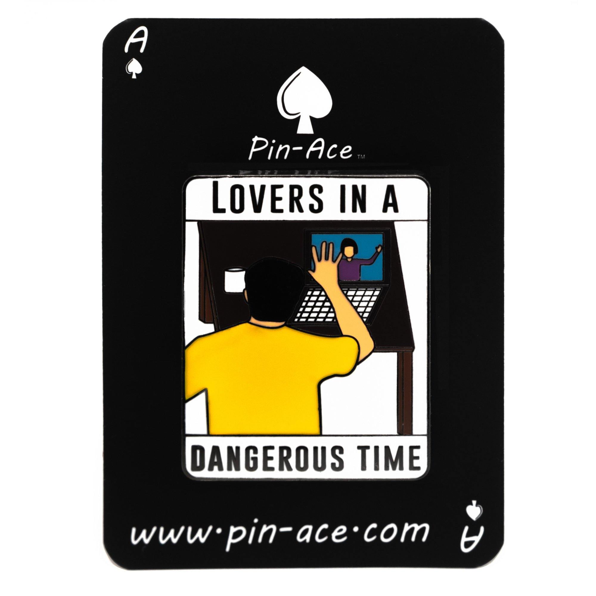 Pandemic Love Covid Lovers in a Dangerous Time Enamel Pin Badge Pandemic COVID 19 Gift For Him/Her - Pin Ace